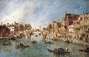 GUARDI, Francesco The Three-Arched Bridge at Cannaregio sdg oil painting picture wholesale